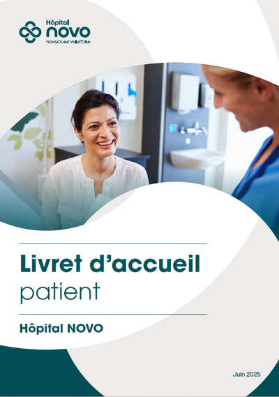 couverture du livret d'accueil du patient NOVO
